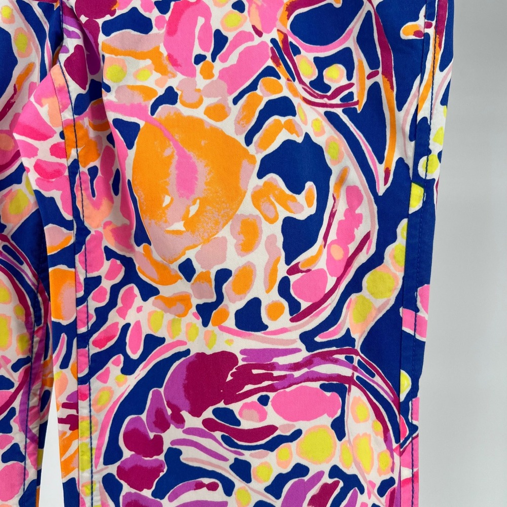 Lilly Pulitzer Lobster Print Skinny Pants Size 2 colorful incognito preppy boho - Picture 8 of 16
